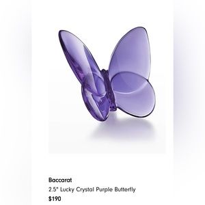 Baccarat Papillon Lucky Butterfly